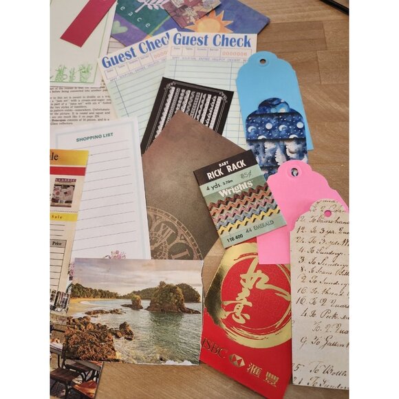 70 + Pcs Junk Journal Scrapbooking Destash Supplies Mixed Paper Bundle - Picture 7 of 9
